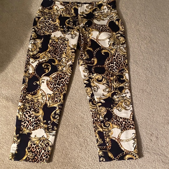 Boston Proper Pants - Boston Proper size 12 side zipper and button cropped pants